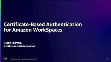 Certificate-Based Authentication for Amazon WorkSpaces | Amazon Web Services
