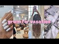 Prep with me for my vacation grwm hair nails shopping pack with me etc