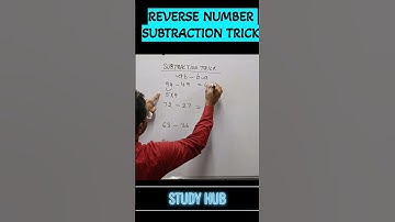 Reverse Numbers Subtraction Tricks #maths #shorts