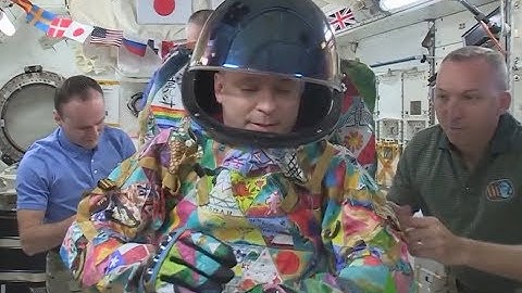 Kid Cancer Patient Art Adorns New Space Suit Unveiled On International Space Station