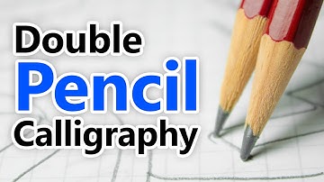 Writing Italic Calligraphy with two pencils