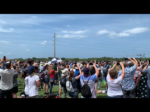 First #SpaceX Falcon Crew Dragon Launch from Kennedy Space Center packed crowd for historic flight