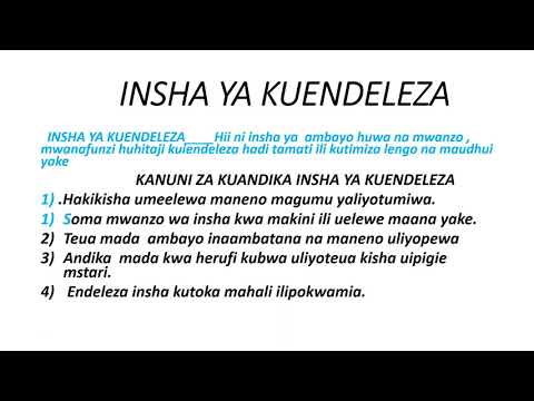 Video: Jinsi Ya Kuandika Insha Kuhusu Wakati Wako Wa Bure