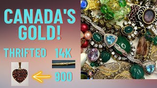 Canada's Gold Thrifted Jewelry Unboxing!