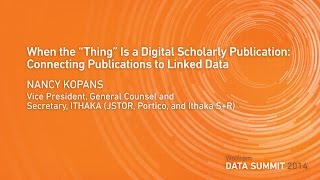 When the Thing Is a Digital Scholarly Publication: Connecting Publications to Linked Data