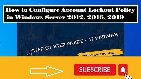 How to Configure Domain Account Lockout Policy || Account Lockout GPO