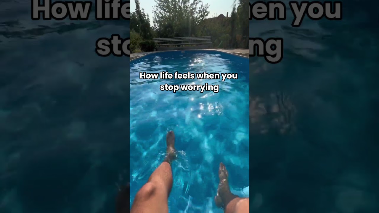 #howlifefeels #worried #stopworrying #motivation #pool #sunnyday #happylife #focus #feelings #happy