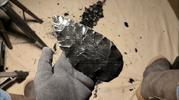 2261 - Tutorial - Deel 1/2 - Knapperige Daciet Obsidiaan Biface #flintknapping