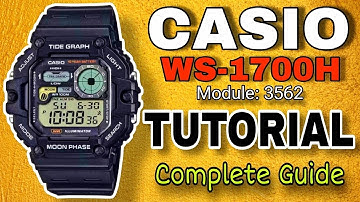 Casio WS-1700H Digital Watch Complete HINDI TUTORIAL & Module 3562 Set Up Process !