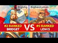 Ggst  digblig 2 ranked bridget vs bigbootyman445 5 ranked goldlewis high level gameplay