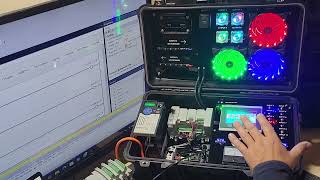 Training with Allen Bradley Micro850 PLC trainer with HMI & VFD