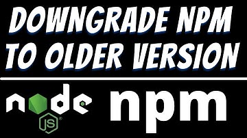 Downgrade or decrease npm to older version and install