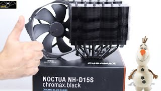 Noctua NH-D15S chromax.Black, Premium Dual-Tower CPU Cooler with NF-A15 PWM  140mm Fan (Black)