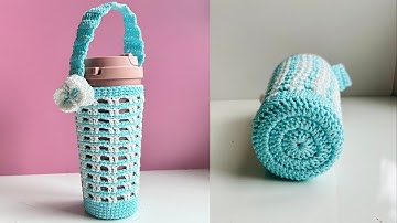 Anihandmade, Crochet Bottle Holder, Hướng dẫn móc túi đựng bình nước đơn giản,