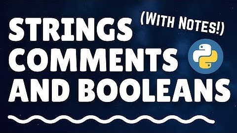 Python String, Comments And Boolean with notes | Techie Programmer