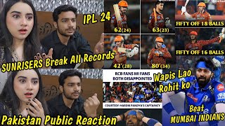 Highest Total in IPL History Sunrisers Beat MUMBAI INDIANS Pakistan PUBLIC REACTION