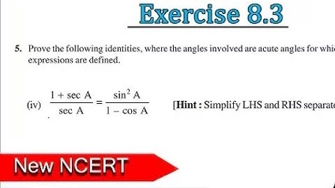 Class - 10 Ex - 8.3, Q4 (iv) (Trigonometry) || New NCERT CBSE || 10th Trigonometry 2025