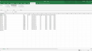 SCADA Excel configuration