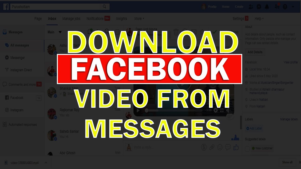 Update How to Download Messenger Video | Facebook Video Downloader | PA Foundation