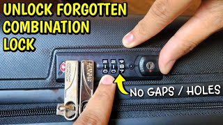 How To Unlock Forgotten Combination Lock Password | Open TSA 007 Suitcase Luggage Bag Password Lock