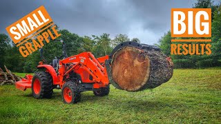I Bought the CHEAPEST Grapple I Could Find for a Compact Tractor | IronCraft 48'
