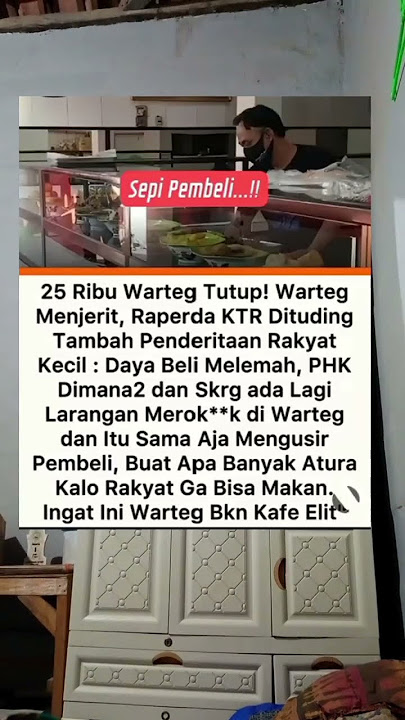 25 ribu warteg tutup gara2  larangan tdk boleh m3r0k#k di warteg #shortsvideo #shortsviral
