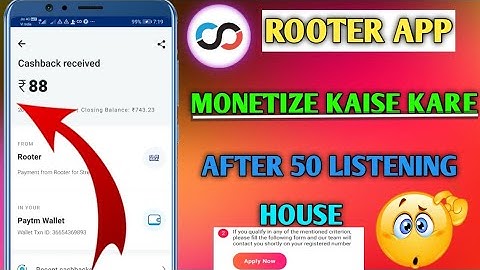 HOW TO ROOTER MONETIZE AFTER 50 LISTENING HOURS 🤨 ||  ROOTER MONETIZE KAISE KARE 2022 MAI #rooter