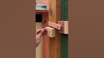 🤯 Still not over this! DIY wood latch using scrap wood. #diywoodprojects #urbanhomestead #diy