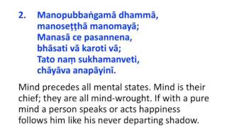 DHAMMAPADA VERSE 2 (CHAPTER 1)