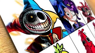 Drawing Monsters Cartoon Vs Original ( POPPY PLAYTIME CHAPTER 5 ) Vs Realistic