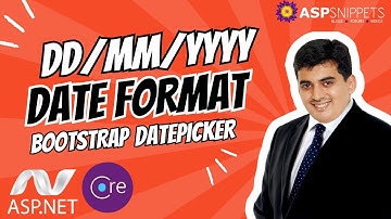 Set dd/MM/yyyy Date format in Bootstrap DatePicker in ASP.Net Core