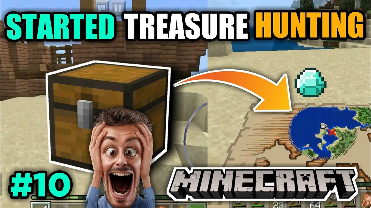 👌Finally I found treasure🔥🔥 || treasure Hunting 😱Started || Minecraft ...
