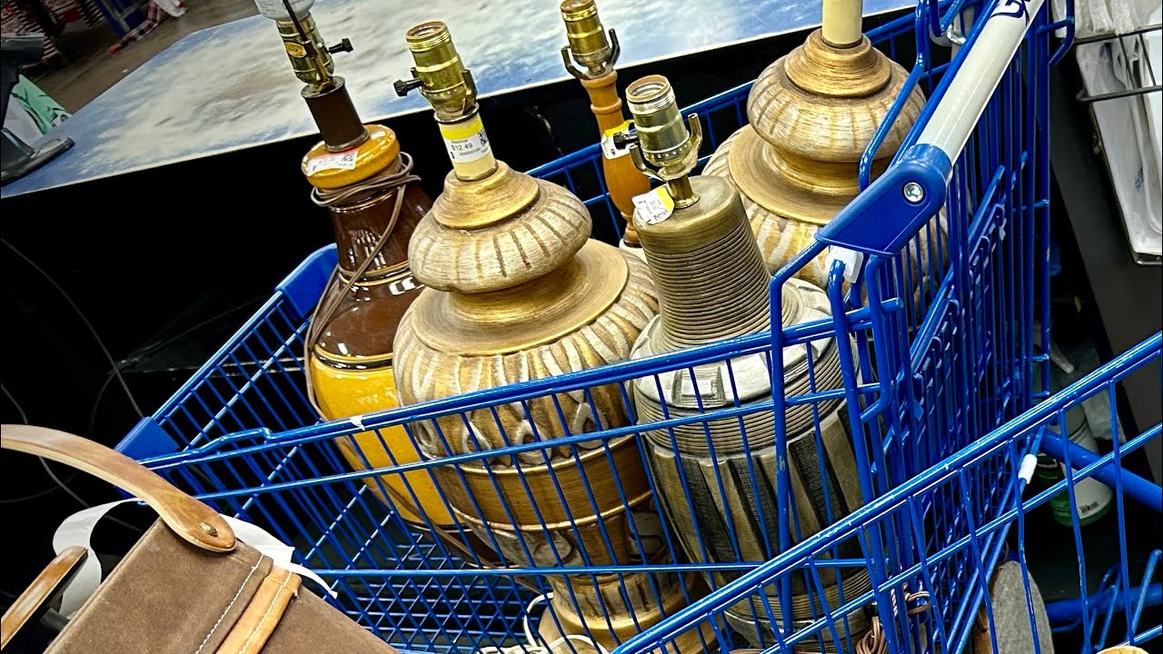 1 thrift and 10 lamps!!! VINTAGE LAMP SCORE