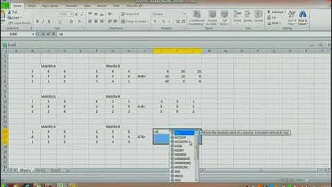 Penyelesaian Operasi Matriks Pada MS Excel dan Invers Menggunakan OBE