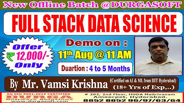FULL STACK DATA SCIENCE Offline Training @ DURGASOFT