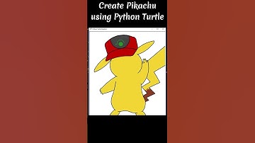 Create a Pokémon - Pikachu using python turtle programming language  #shorts #python #python3