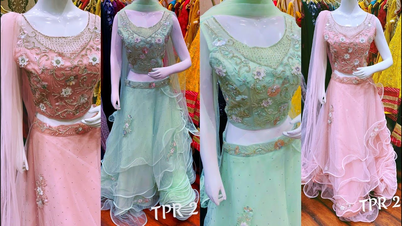 Latest Party wear Crop top | Fancy #Lehenga | Heavy Work #Dresses #Birthday #wedding #enguagement
