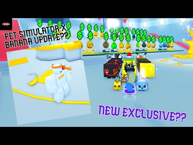 Banana ▪️UNTRANSFERRED▪️ ✨ Roblox PSX Pet Simulator X + 5 BILLION 💎