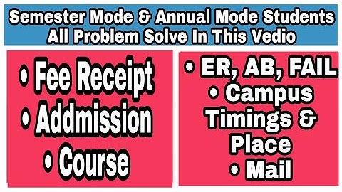 Semester Mode & Annual Mode Students All Problem Solve In This Vedio. DU || SOL.
