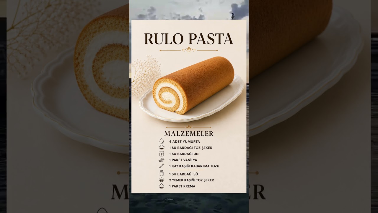 RULO PASTA TARİFİ 🍰✨  #pratiktatlitarifleri #pratiktarifler #tarif #yemek #tatlıtarifleri