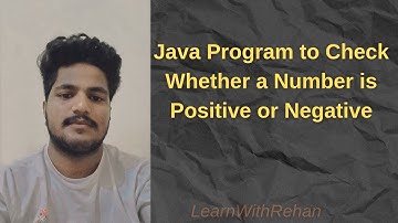 Java Program to Check Whether a Number is Positive or Negative | Java Tutorial for Beginners#java