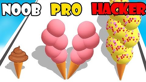 NOOB vs PRO vs HACKER - Ice Cream Rush | Gameplay Walkthrough (Android,iOS)
