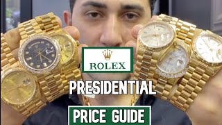 how much is a rolex presidential watch