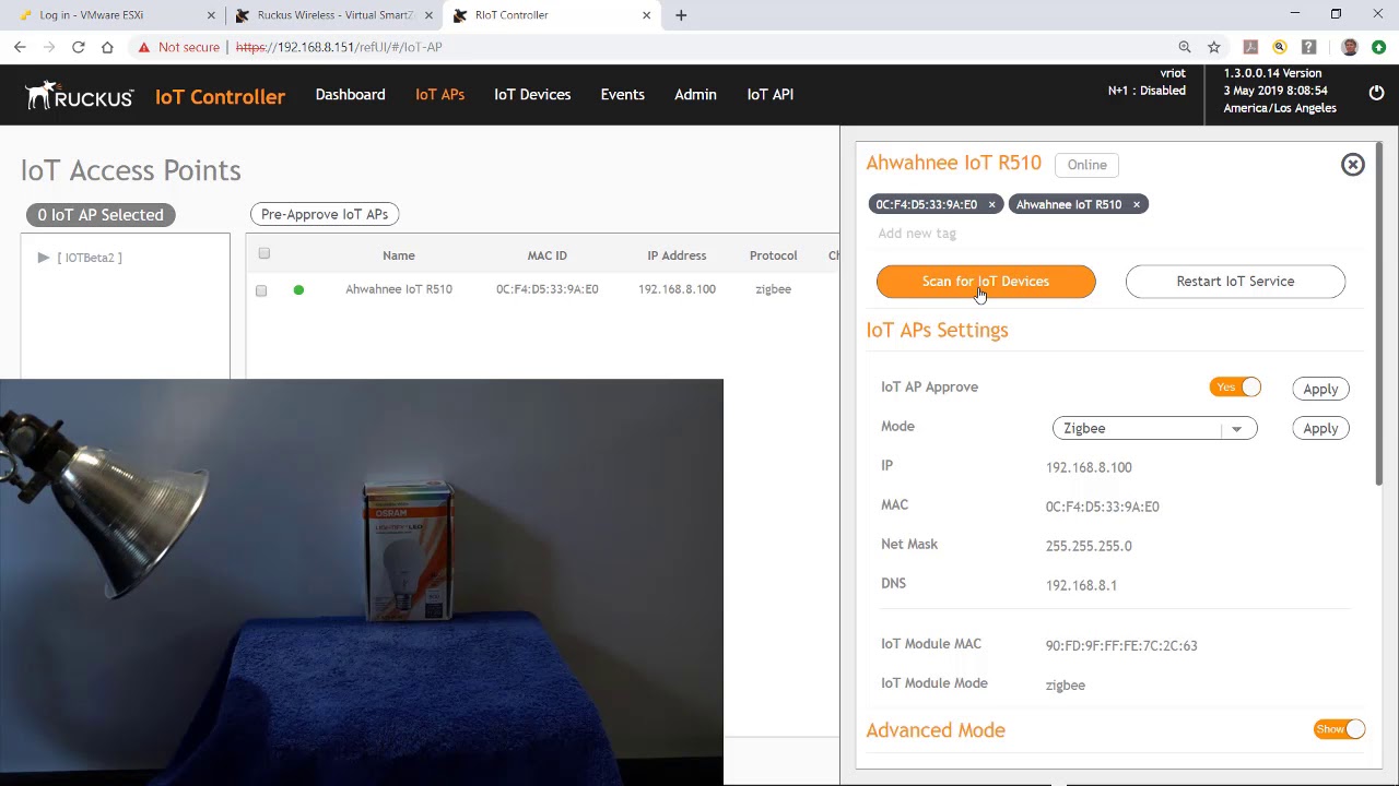 Adding a Zigbee OSRAM LED IoT Endpoint and Discovery Demonstration
