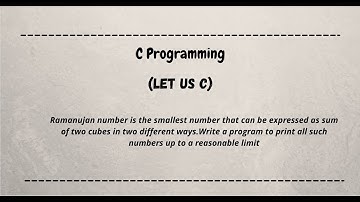 Ramanujan number is smallest number that can be expressed as sum of two cubes in two different ways.