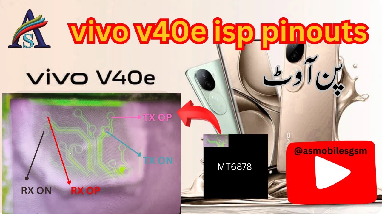 Vivo v40e frp with easy JTAG and isp pinouts