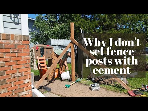 Installing fence posts without cement (building a fence gate)