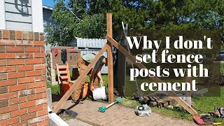 Installing fence posts without cement (building a fence gate)