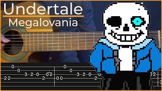 Video thumbnail of "Megalovania - Undertale (Simple Guitar Tab)"