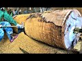 Working Giant Primitive Automatic Wood Lathe Machines | Extremely Dangerous Techniques Woodworking